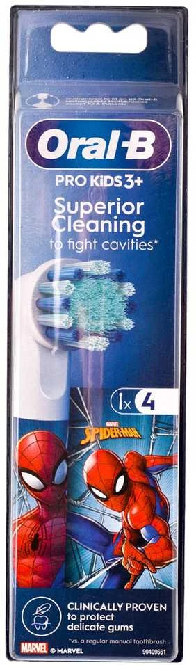 Oral-B Kids Heads Spider-Man Replacement Dantų šepetėlis Head