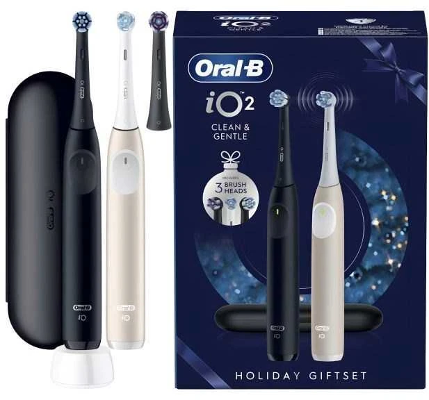 Dantų šepetėlis Braun Rožinė Oral-B iO 2 Duo Night Juodas/Calm Rožinė juoda/rožinė