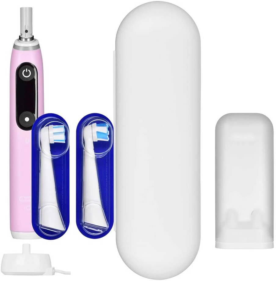 Oral-B Dantų šepetėlis + Travel Case | iO6 | Įkraunamas | Suaugusiems | Šepetėlių skaičius galvutės įeina 1 | Number of teeth brushing modes 5 | Rožinė