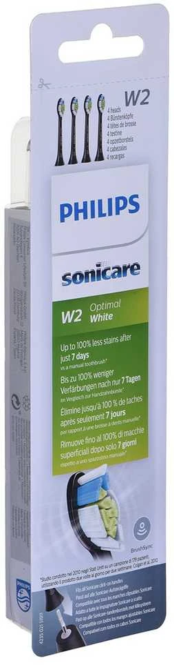 4 dalių šepetėlių galvučių pakuotė Philips Sonicare Optimal White HX6064/11, Juodos