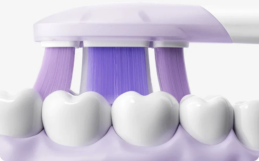 Xiaomi | Elektrinio dantų šepetėlio keičiamos galvutės su osciliaciniu efektu (minkštos), 3 vnt.