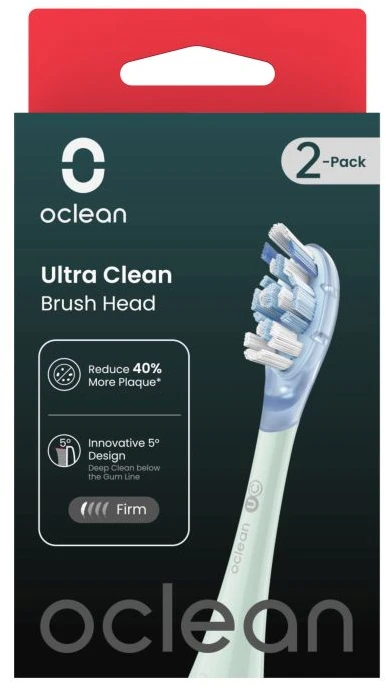 Oclean Ultra Baltas Šepetėlio galvutė 2-PK UW01 G02 Žalias