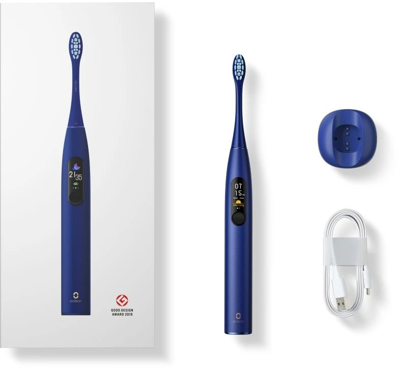 Elektrinis dantų šepetėlis Oclean X Pro, mėlynas (Navy Blue)