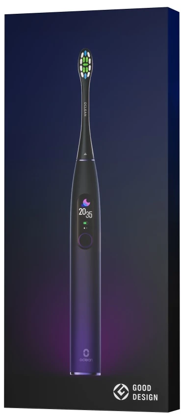 Dantų šepetėlis Elektrinis Šepetėlis - Oclean X Pro, 84,000 Judesių/Min, Išmanusis Jutiklinis Ekranas, Purpurinė