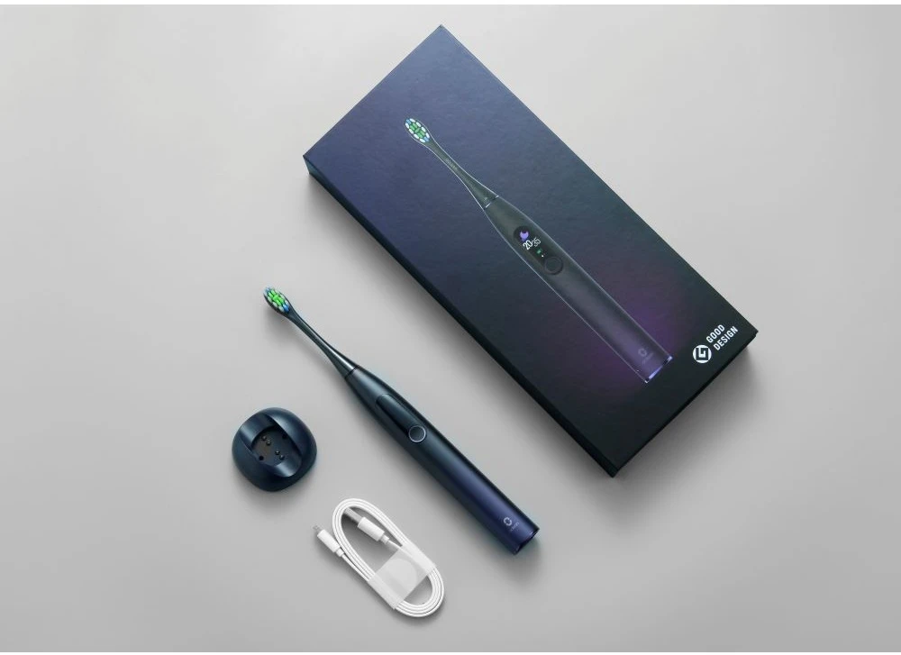 Dantų šepetėlis Elektrinis Šepetėlis - Oclean X Pro, 84,000 Judesių/Min, Išmanusis Jutiklinis Ekranas, Purpurinė