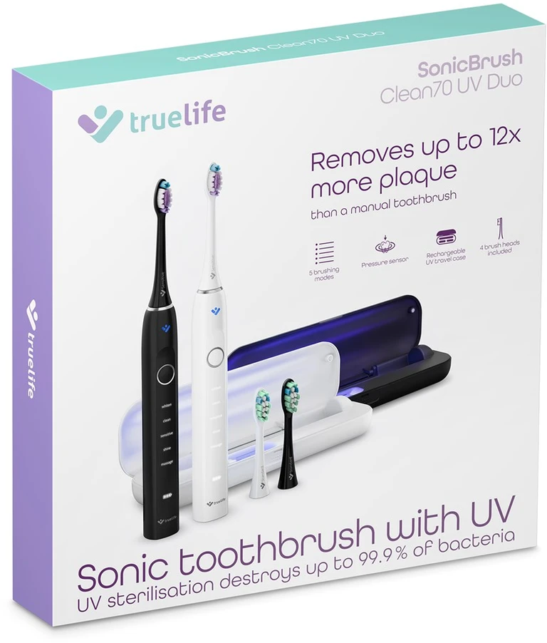 TrueLife SonicBrush Clean70 UV Duo Sonic Dantų šepetėlis