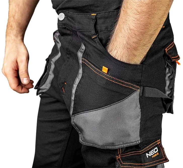 Neo Tools Kelnės HD Slim darbo kelnės, su diržu, XS dydis