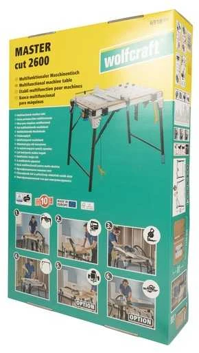 Darbo stalas Wolfcraft Master Cut 2600 118,5 x 76,5 x 86,3 cm (Pažeista pakuotė)