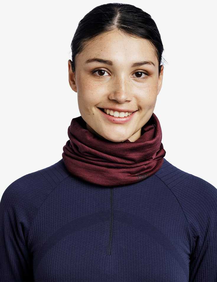 Kaklo Mova - Buff Lengvas Merino Vilnos Multifunkcinis Granatas