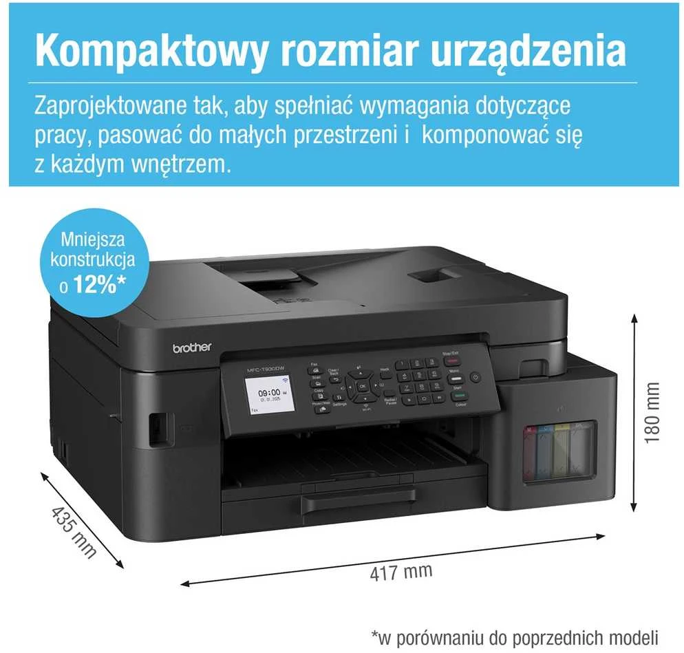 Spausdintuvas Brother | daugiafunkcis įrenginys | MFC-T930DW | Inkjet | Spalvotas | All-in-one | A4 | Wi-Fi | Juodas