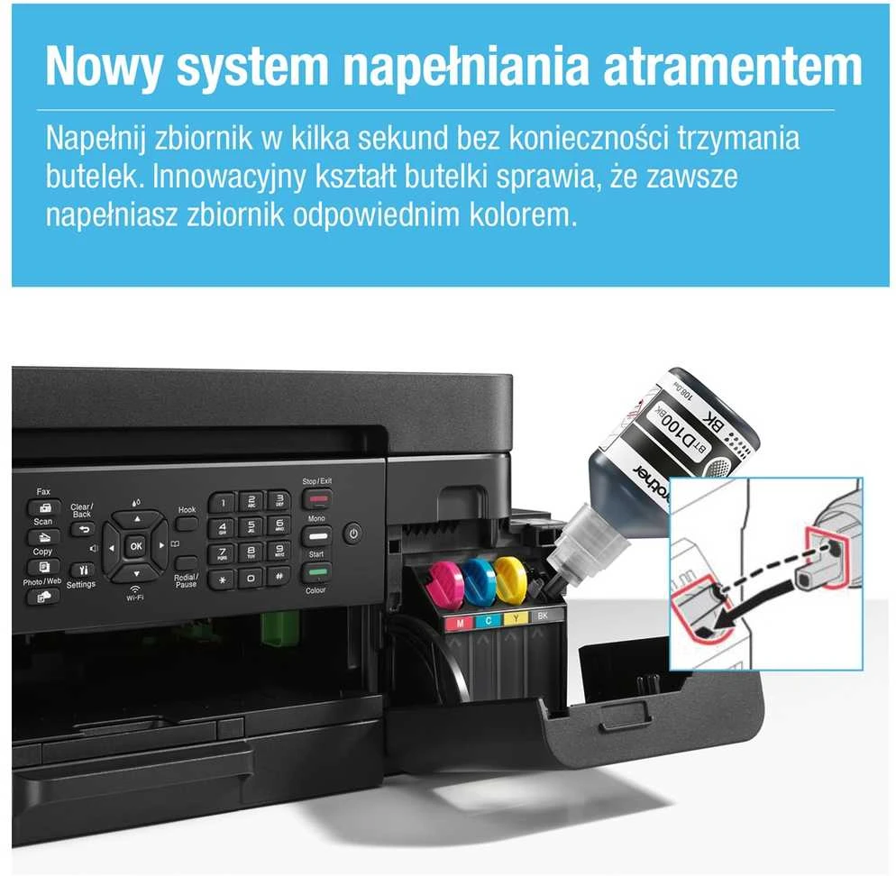 Spausdintuvas Brother | daugiafunkcis įrenginys | MFC-T930DW | Inkjet | Spalvotas | All-in-one | A4 | Wi-Fi | Juodas