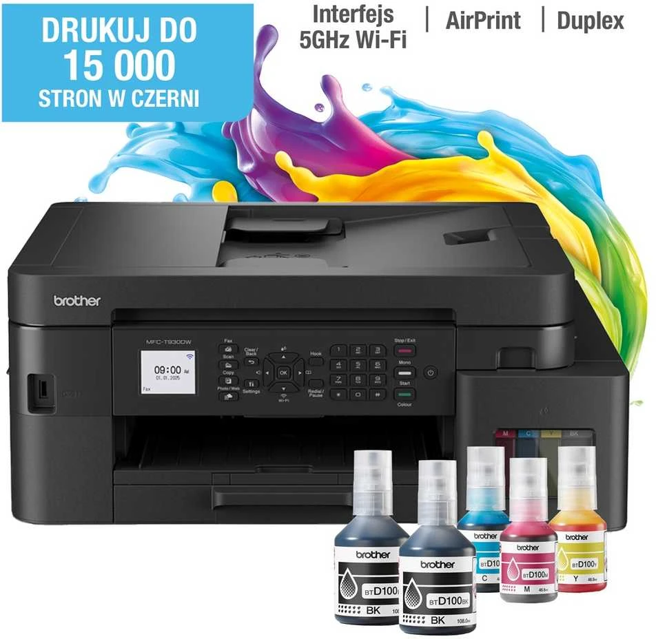 Spausdintuvas Brother | daugiafunkcis įrenginys | MFC-T930DW | Inkjet | Spalvotas | All-in-one | A4 | Wi-Fi | Juodas