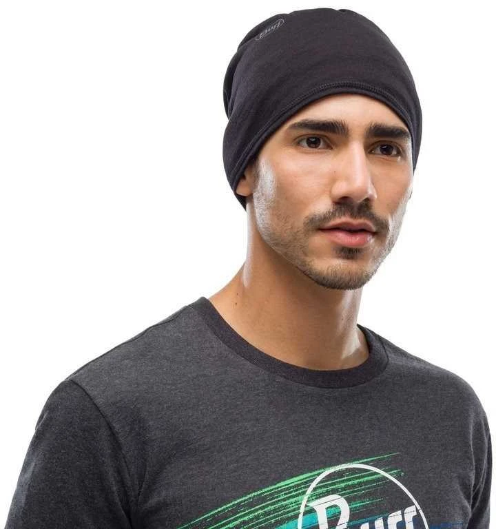 Kaklaskarė BUFF Lightweight Merino Wool Solid Juodas