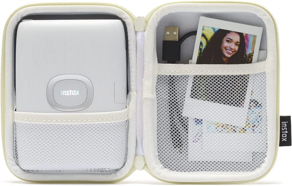 Dėklas - Fujifilm Instax Mini Link Spausdintuvo Dėklas, Nešiojamas, 100g, Clay Baltas