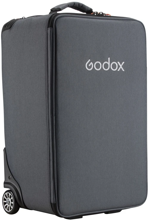Dėklas - Godox M600Bi Nešiojimo Krepšys (paminkštinti skyriai, užtrauktuko kišenė, dvigubi ratai)