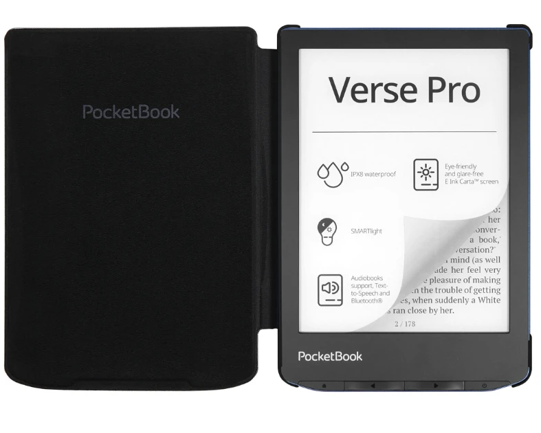 Dėklas PocketBook Shell 6" Verse / Verse Pro (H-S-634-K-WW), Juodas
