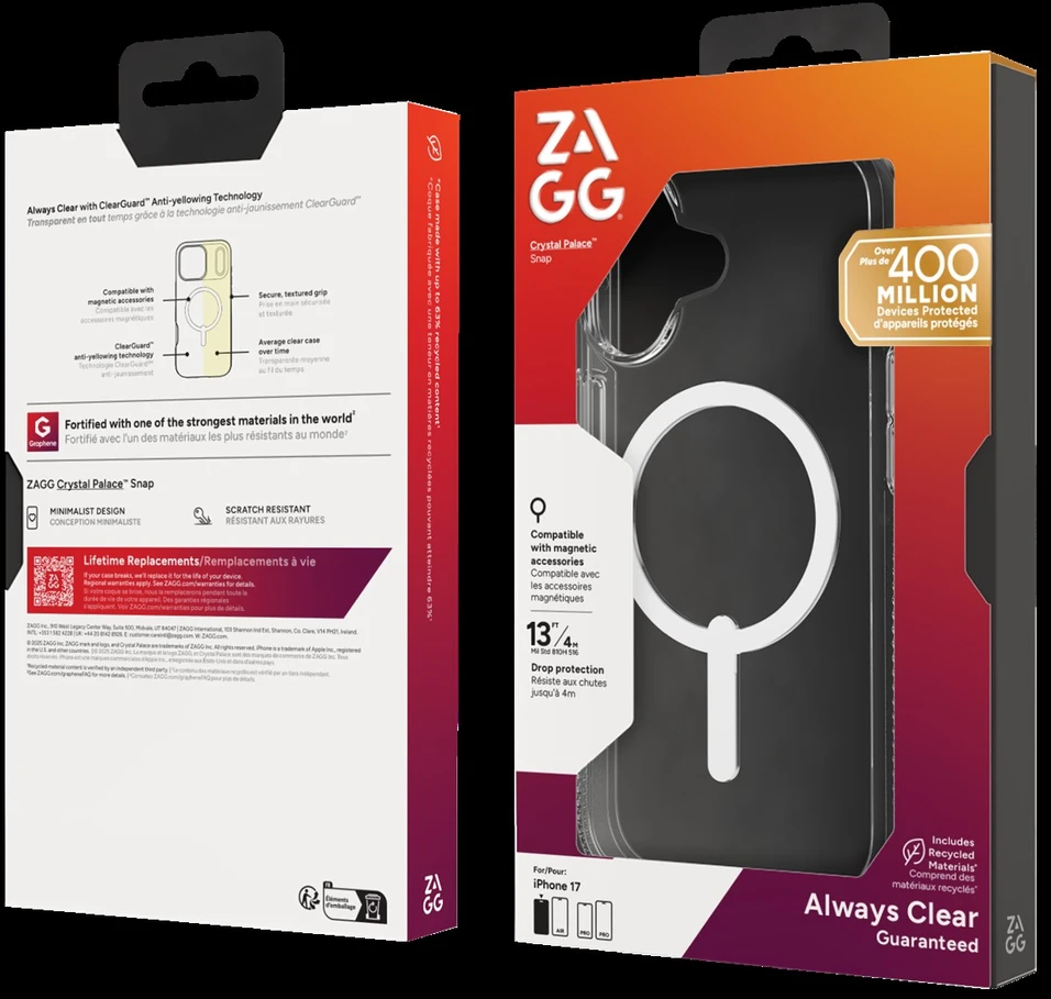 ZAGG Protection Bundle for iPhone 17: Case with MagSafe and Screen Protector