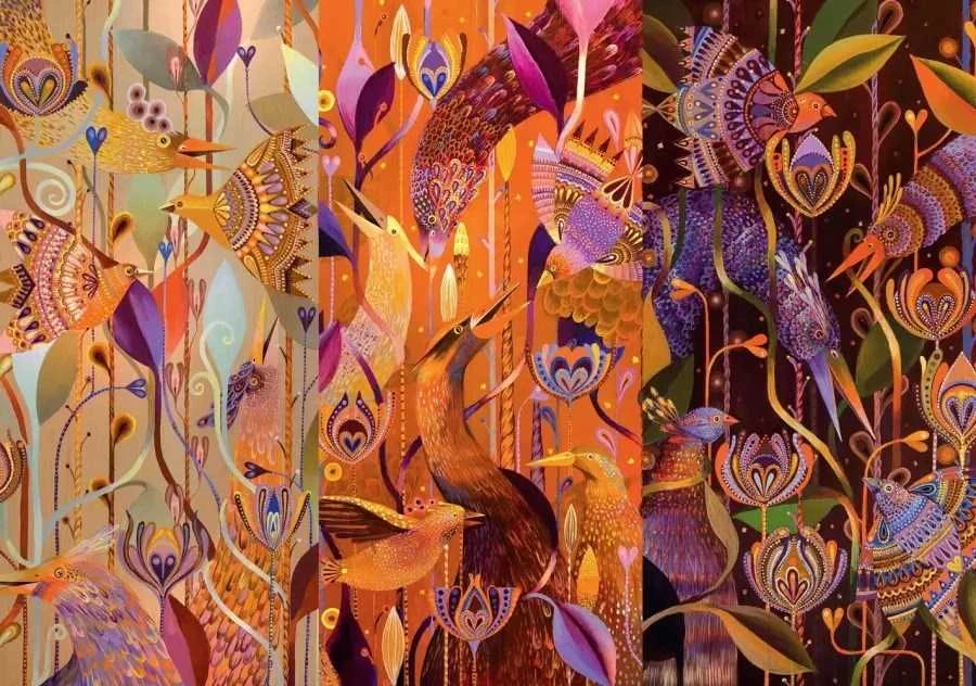 Cenega dėlionė „Good Loot Imagination“ – Karolina Matyjaszkowicz: Paukščių tankumynuose – Triptikas, 1000 vnt.