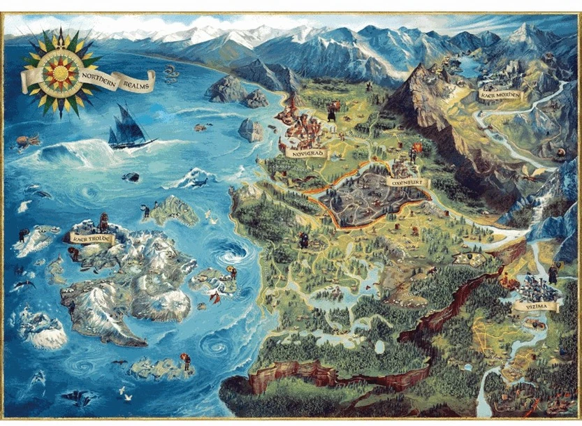 Cenega Puzzle Good Loot Gaming - The Witcher: The Northern Realms Map 1000 pc(s)