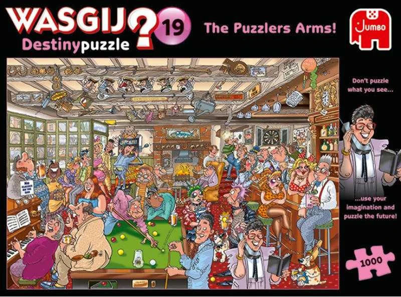 Dėlionė Jumbo Spiele Jumbo Wasgij Destiny 19 Die Kneipe -Im Im -Eck- Eck 1000 Teile Puzzle (19166)