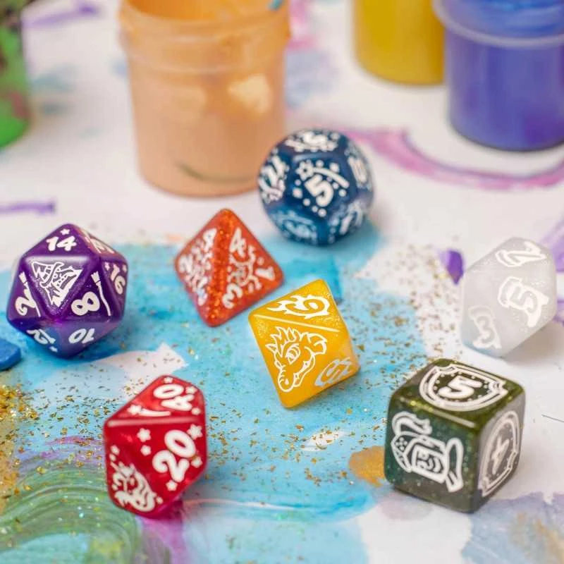 Kolekcionuojamos Kortelės - Q-WORKSHOP My Very First Fairy Dust 7-Die Polyhedral Set