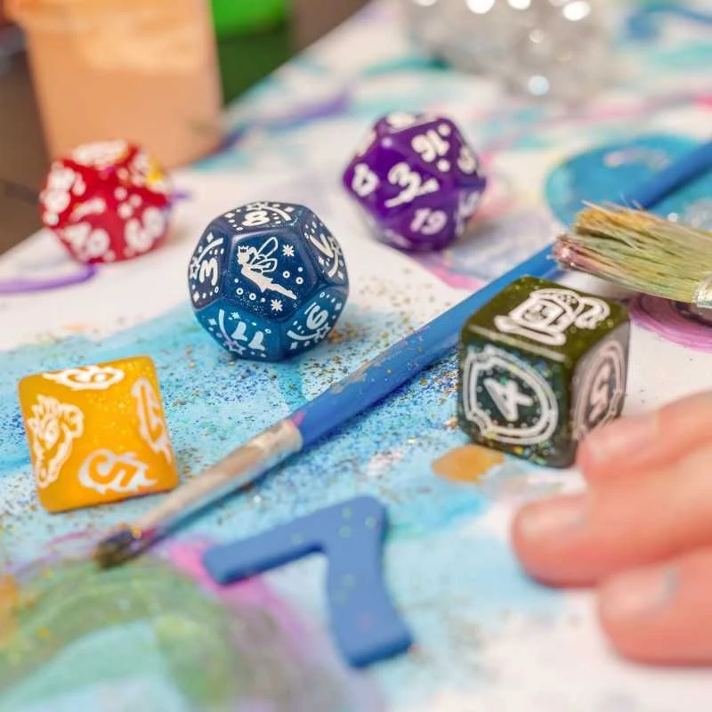 Kolekcionuojamos Kortelės - Q-WORKSHOP My Very First Fairy Dust 7-Die Polyhedral Set