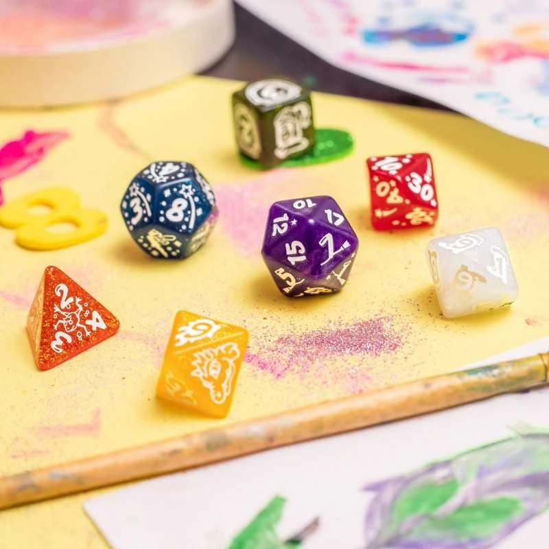 Kolekcionuojamos Kortelės - Q-WORKSHOP My Very First Fairy Dust 7-Die Polyhedral Set