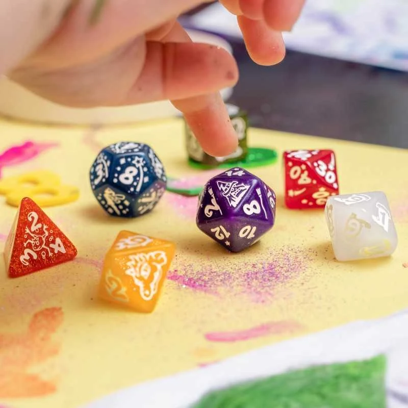 Kolekcionuojamos Kortelės - Q-WORKSHOP My Very First Fairy Dust 7-Die Polyhedral Set