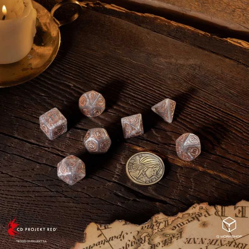Raganius: Ciri RPG kauliukų rinkinys su moneta – Q-Workshop
