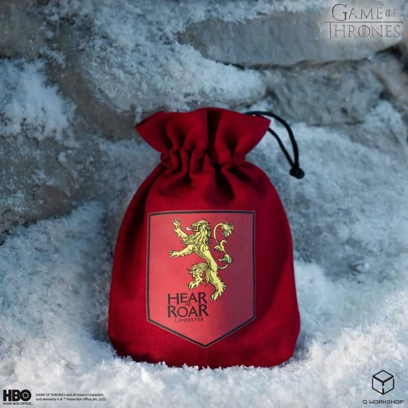 Game of Thrones Lannister kauliukų maišelis su liūtu – Q Workshop