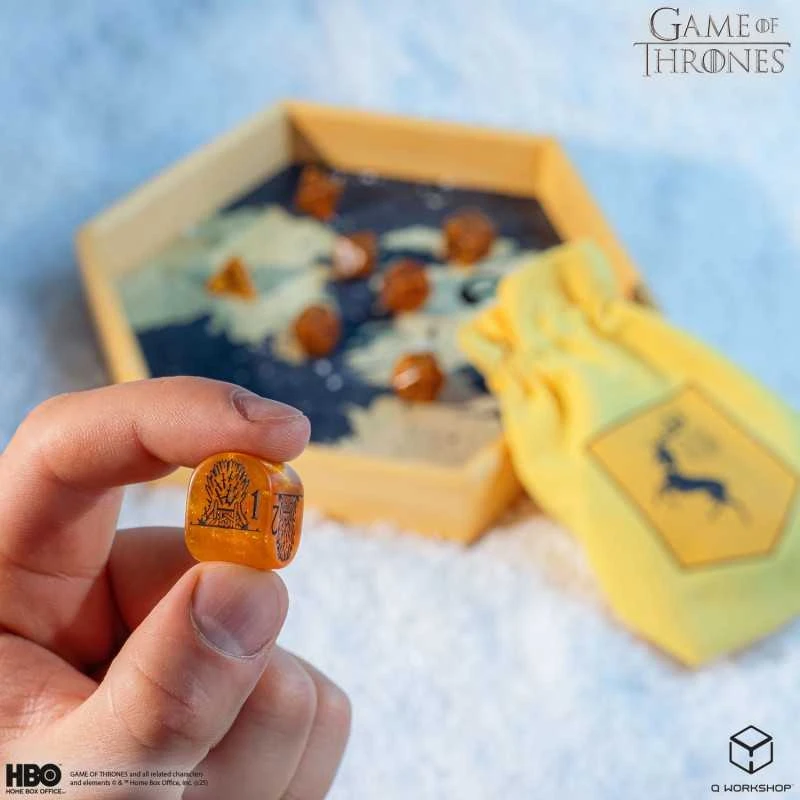 Sostų karai Baratheon kauliukų rinkinys – Q-Workshop, 8 vnt., RPG