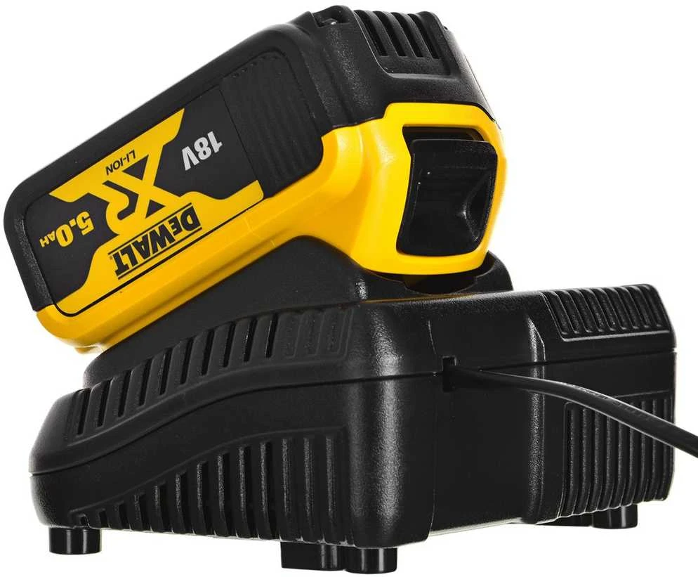 DeWalt akumuliatorinis kampinis šlifuoklis DCG405P2-QW, 18V, 2x5Ah