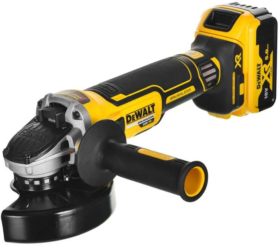 DeWalt akumuliatorinis kampinis šlifuoklis DCG405P2-QW, 18V, 2x5Ah