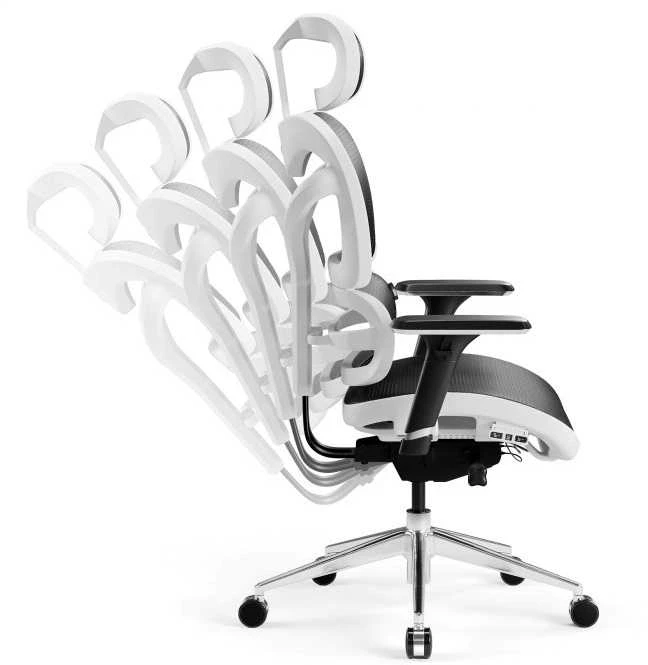 Ergonominė kėdė DIABLO V-COMMANDER, Juodos/ Baltos spalvos