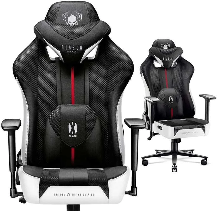 Žaidimų kėdė Diablo X-Player 2.0, spalva: juoda/balta, dydis: normalus