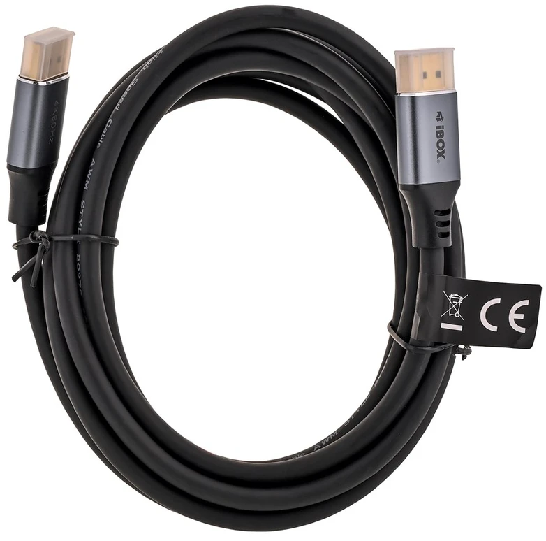 „iBox ITVDP013 DisplayPort“ kabelis 4K 60Hz auksinis kištukas 3 m