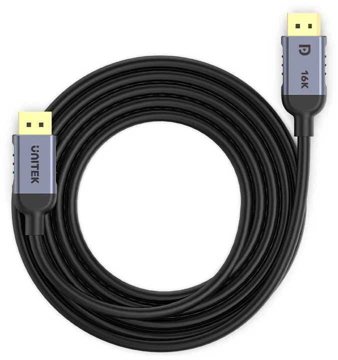 DisplayPort Kabelis - UNITEK C1626GY01-1M 1m HDR Auksu Padengtas Juodas