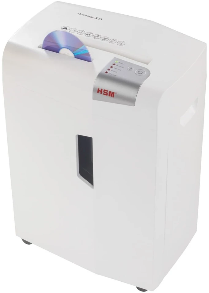 Dokumentų Smulkintuvas - HSM Shredstar X15, 30 L, 4 x 37 mm, Pilkas, Baltas
