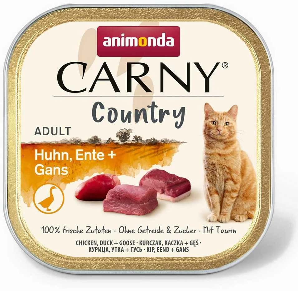 Animoda Drėgnas Kačių Maistas - ANIMONDA Carny Country Vištiena, Antis + Žąsis 100 g