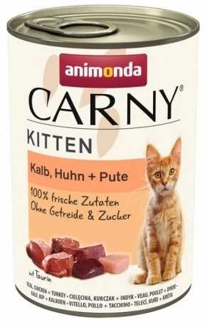 ANIMONDA Carny Kitten Veal, vištiena, kalakutiena - wet cat food - 400g