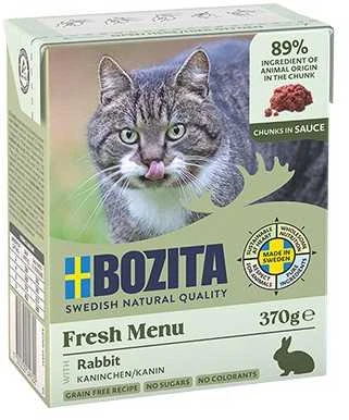 Kačių Maistas - BOZITA Triušio Mėsos Padaže Drėgnas Kačių Maistas 370g Suaugusiems Katėms
