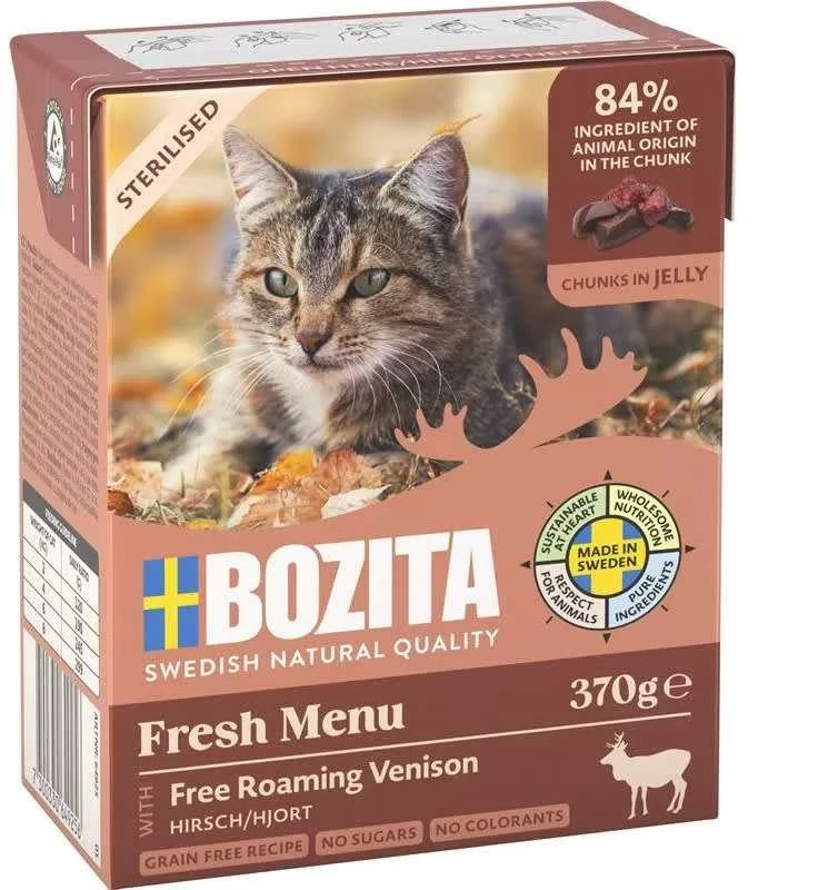 BOZITA Fresh Menu Sterilized Elniena - šlapias kačių maistas - 370g
