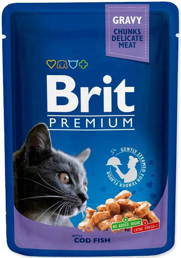 Brit Premium konservai katėms maiš. Family Plate 1200g (12x100g)
