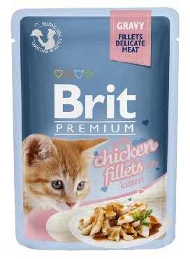Brit Premium Delicate Fillets in Gravy su vištiena kačiukui 85 g