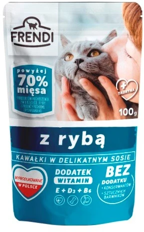 PIECES FRENDI Gabalėliai padaže su žuvimi - šlapias kačių maistas - 100 g