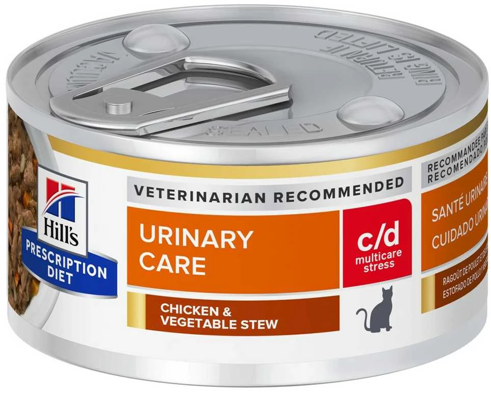 HILL'S PD Feline c/d Urinary Stress Stews - šlapias kačių ėdalas - 82 g