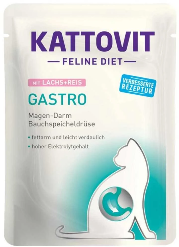 Drėgnas Kačių Maistas - KATTOVIT Feline Diet Gastro 12 x 85g Paukštienos Skonio