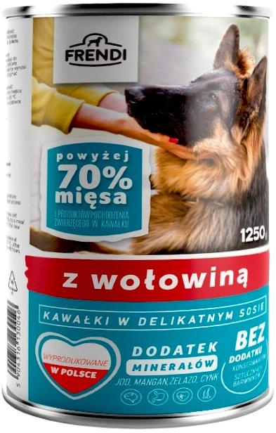 FRENDI with jautiena chunks in delicate sauce – šlapias Maistas šunims – 1250g