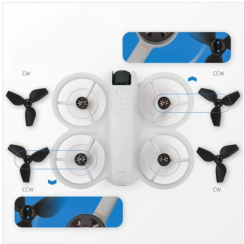Dronų Propeleris - DJI Neo 2 vnt. CW CCW Lengvas Patvarus Juodas