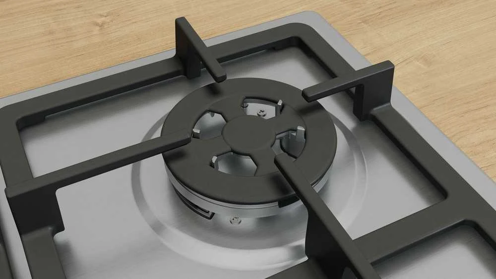 Bosch Serie 4 PGH6B5K90 hob Nerūdijantis plienas Built-in 60 cm Gas 4 zone(s)